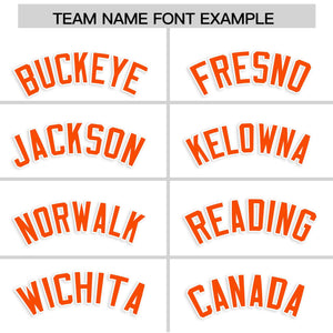 Custom White Orange Personalized Classic Authentic Baseball Jersey