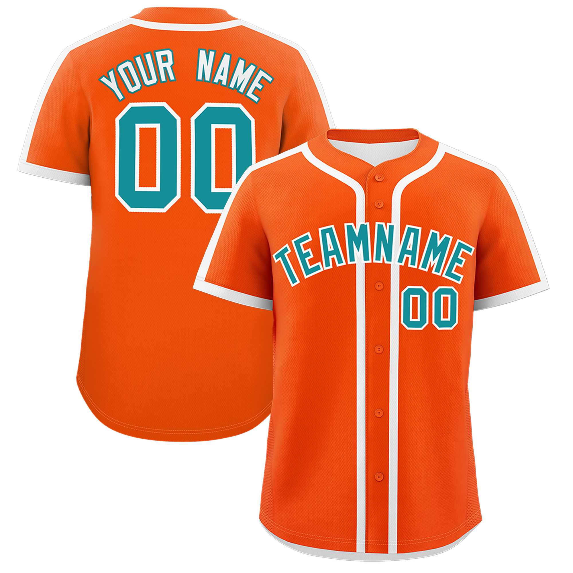 Custom Orange White Personalized Classic Authentic Baseball Jersey