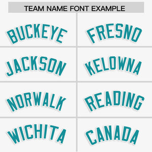 Custom White Aqua Personalized Classic Authentic Baseball Jersey