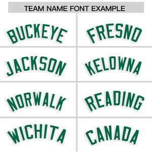 Custom White Kelly Green Personalized Classic Authentic Baseball Jersey