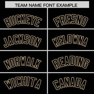 Custom Black Old Gold Personalized Classic Authentic Baseball Jersey