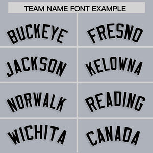 Custom Gray Black Personalized Classic Authentic Baseball Jersey