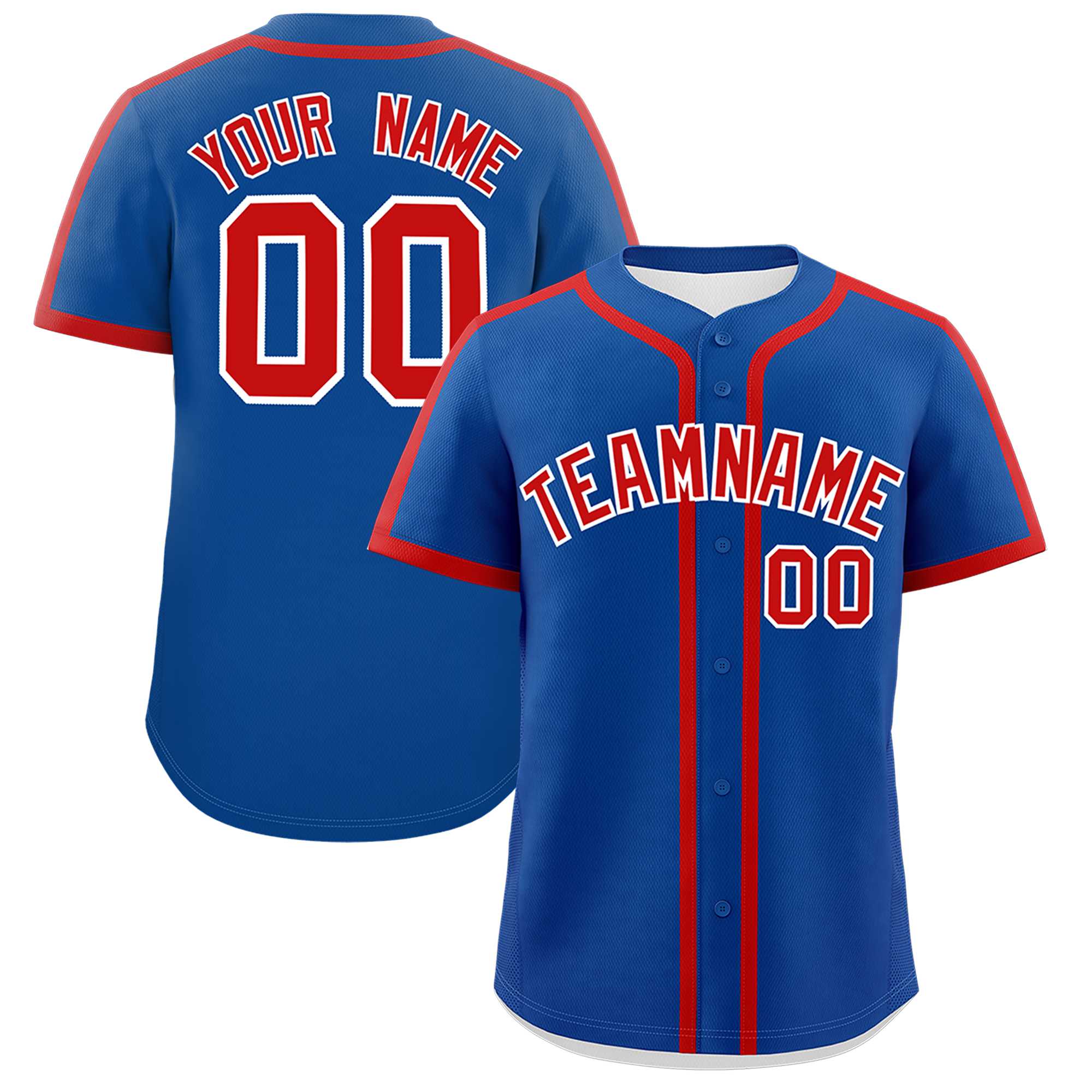 Custom Royal Red Personalized Classic Authentic Baseball Jersey