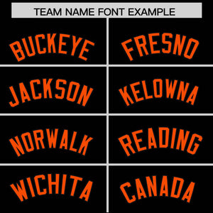 Custom Black Orange Personalized Classic Authentic Baseball Jersey