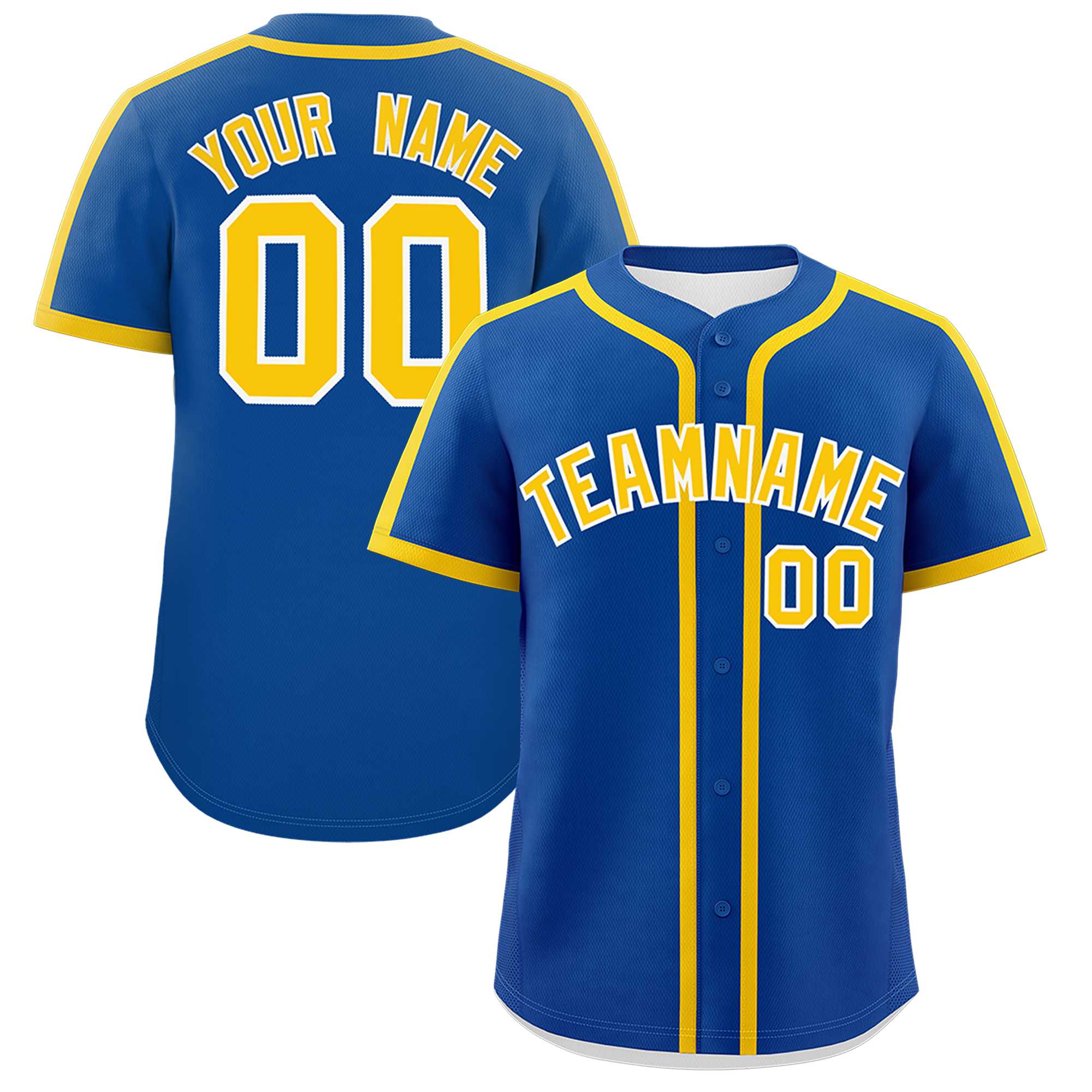 Custom Royal Gold Personalized Classic Authentic Baseball Jersey