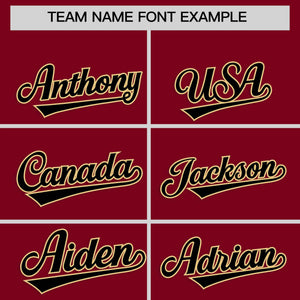 Custom Crimson Khaki Personalized Classic Authentic Baseball Jersey