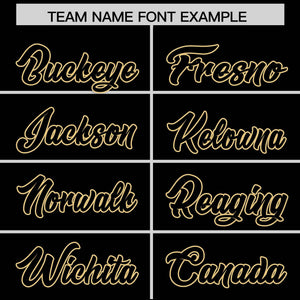 Custom Black Old Gold Personalized Classic Authentic Baseball Jersey