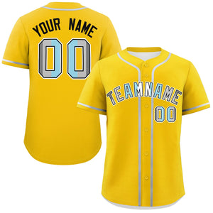 Custom Gold Demiboy For Pride Month Classic Style Authentic Baseball Jersey