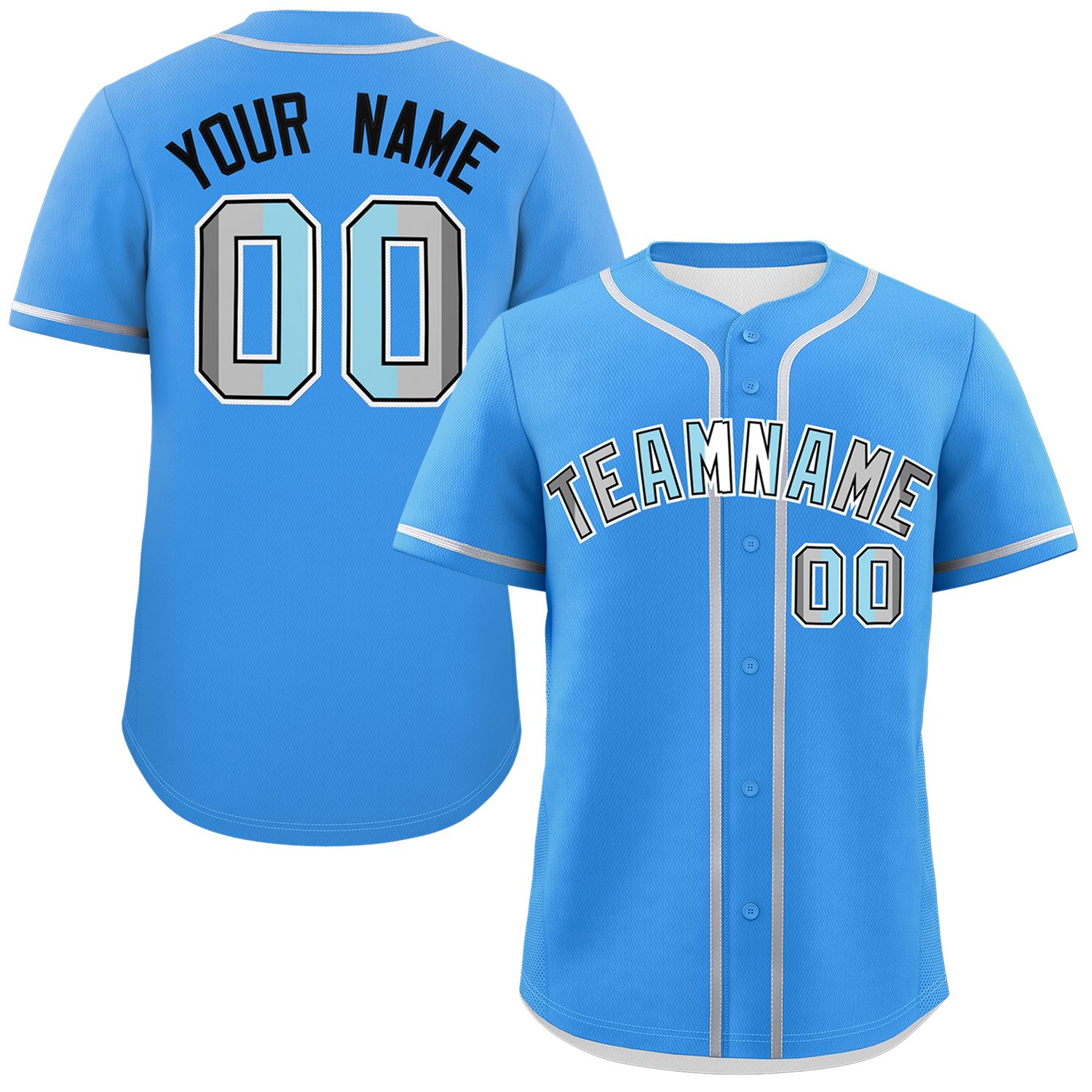 Custom Powder Blue Demiboy For Pride Month Classic Style Authentic Baseball Jersey