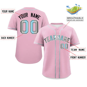 Custom Light Pink Demiboy For Pride Month Classic Style Authentic Baseball Jersey