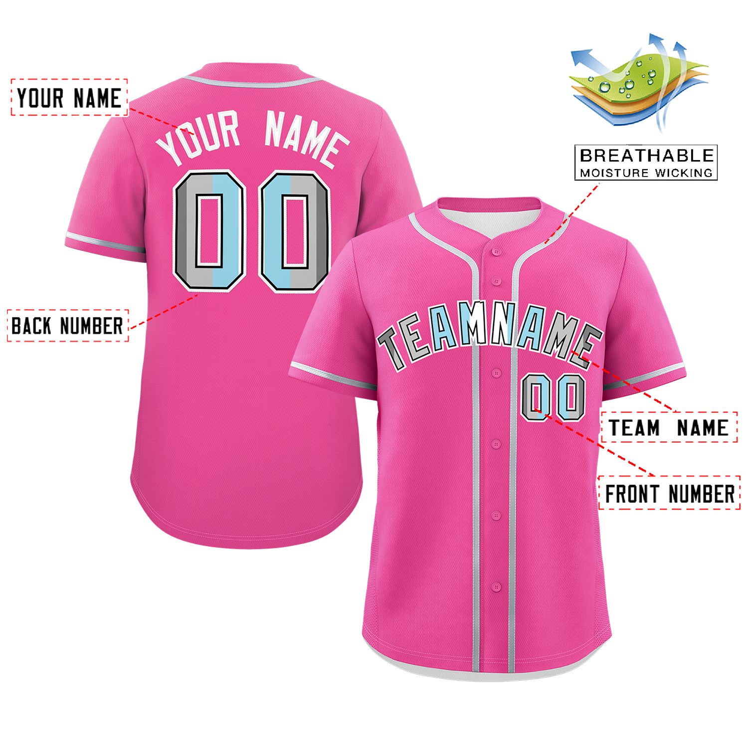 Custom Pink Demiboy For Pride Month Classic Style Authentic Baseball Jersey