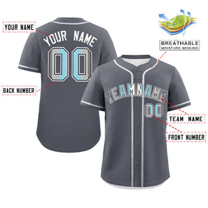 Custom Dark Gray Demiboy For Pride Month Classic Style Authentic Baseball Jersey