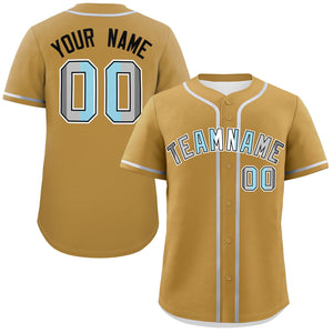 Custom Old Gold Demiboy For Pride Month Classic Style Authentic Baseball Jersey