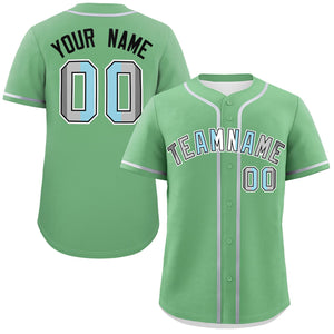 Custom Light Green Demiboy For Pride Month Classic Style Authentic Baseball Jersey