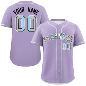 Custom Light Purple Demiboy For Pride Month Classic Style Authentic Baseball Jersey