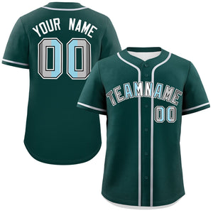 Custom Midnight Green Demiboy For Pride Month Classic Style Authentic Baseball Jersey