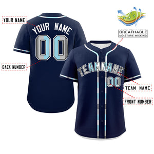 Custom Navy Demiboy For Pride Month Classic Style Authentic Baseball Jersey