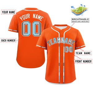 Custom Orange Demiboy For Pride Month Classic Style Authentic Baseball Jersey