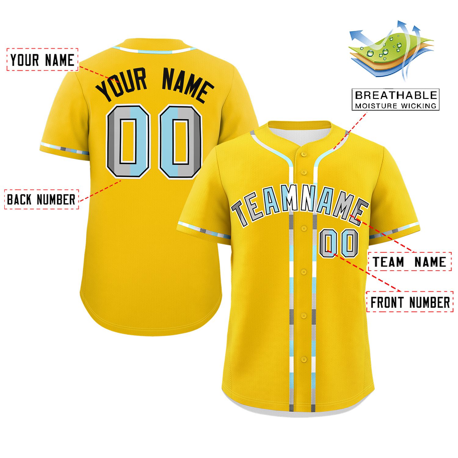 Custom Gold Demiboy For Pride Month Classic Style Authentic Baseball Jersey