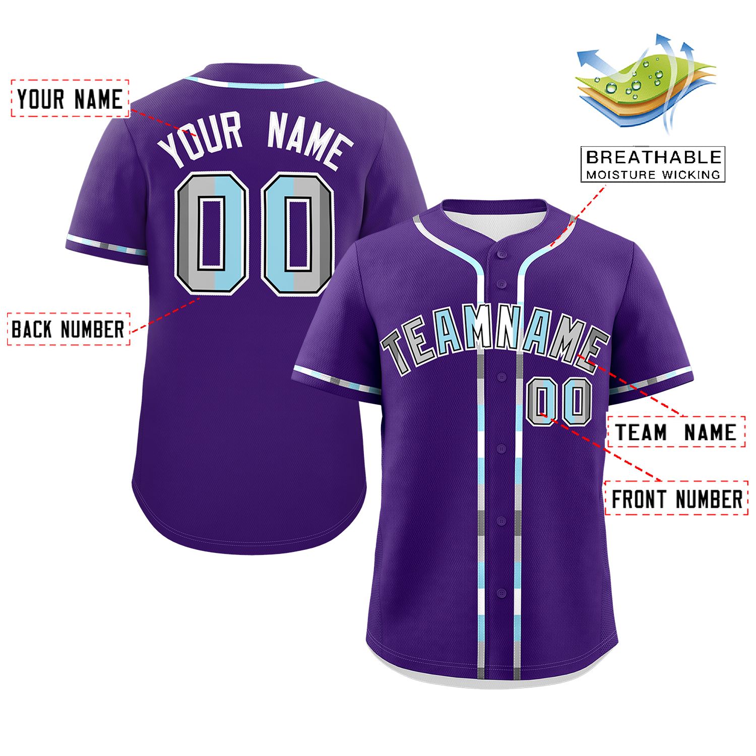 Custom Purple Demiboy For Pride Month Classic Style Authentic Baseball Jersey