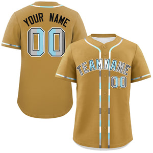 Custom Old Gold Demiboy For Pride Month Classic Style Authentic Baseball Jersey