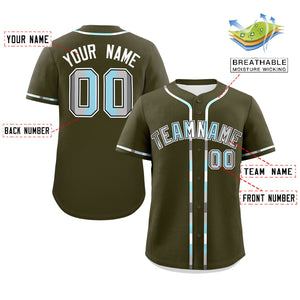 Custom Olive Demiboy For Pride Month Classic Style Authentic Baseball Jersey