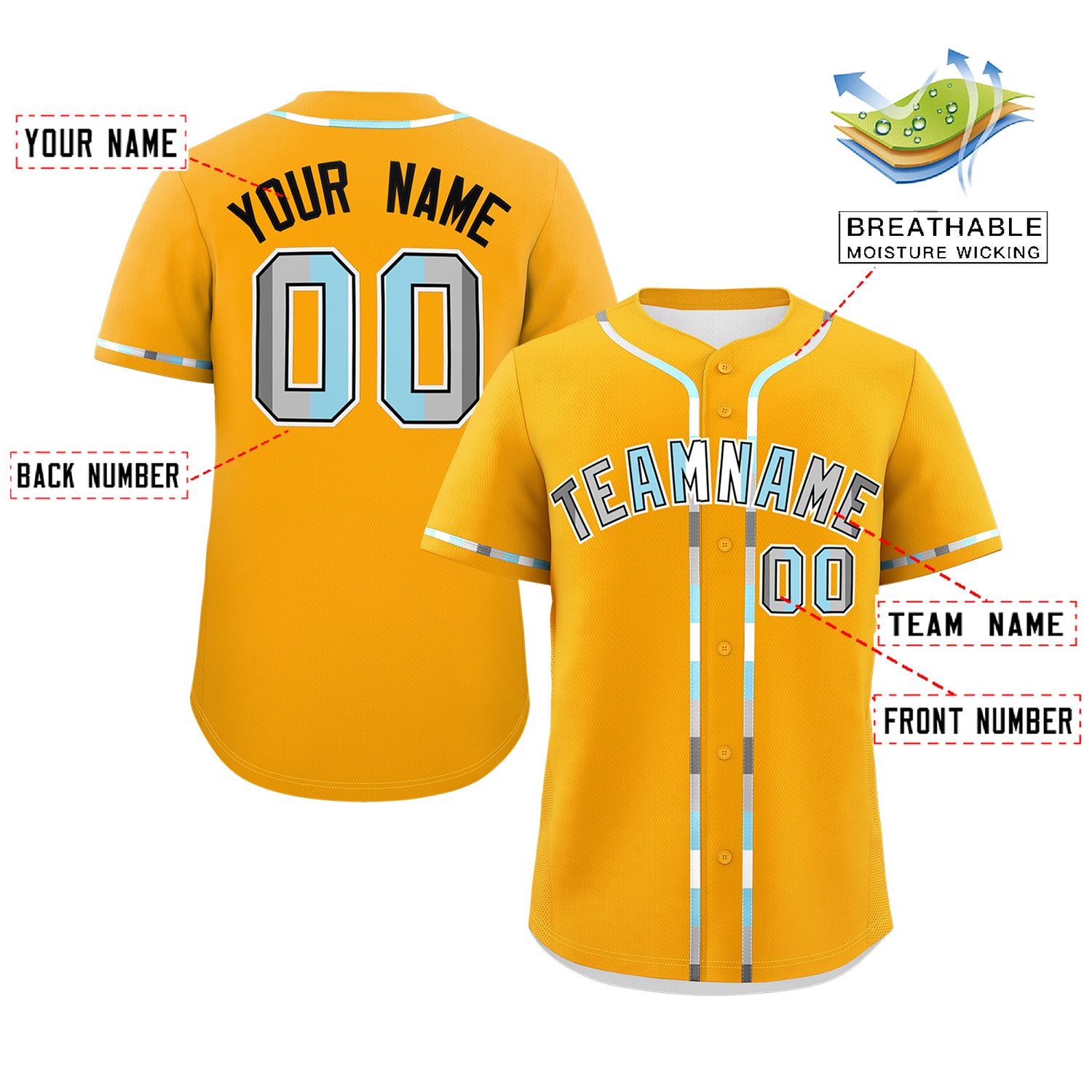 Custom Yellow Demiboy For Pride Month Classic Style Authentic Baseball Jersey