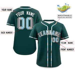 Custom Midnight Green Demiboy For Pride Month Classic Style Authentic Baseball Jersey