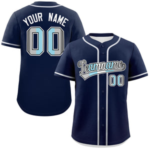 Custom Navy Demiboy For Pride Month Classic Style Authentic Baseball Jersey