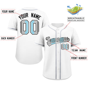 Custom White Demiboy For Pride Month Classic Style Authentic Baseball Jersey