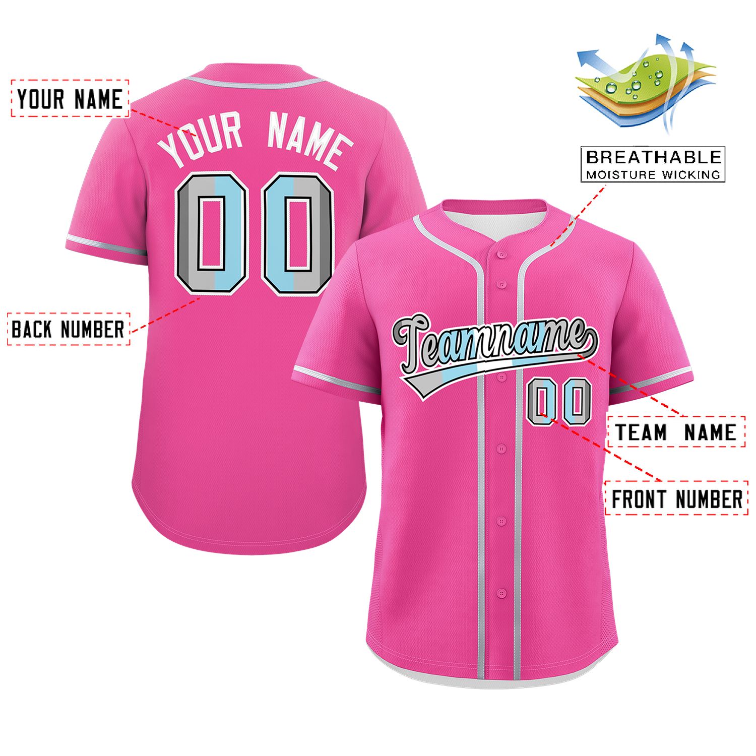 Custom Pink Demiboy For Pride Month Classic Style Authentic Baseball Jersey