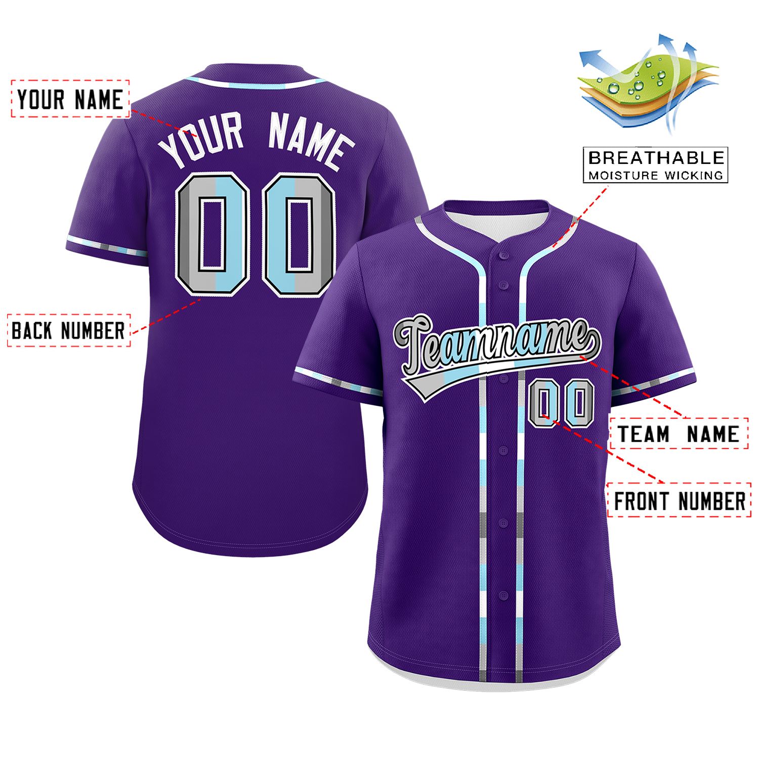 Custom Purple Demiboy For Pride Month Classic Style Authentic Baseball Jersey