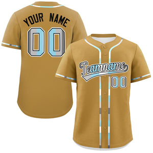 Custom Old Gold Demiboy For Pride Month Classic Style Authentic Baseball Jersey