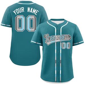 Custom Aqua Demiboy For Pride Month Classic Style Authentic Baseball Jersey