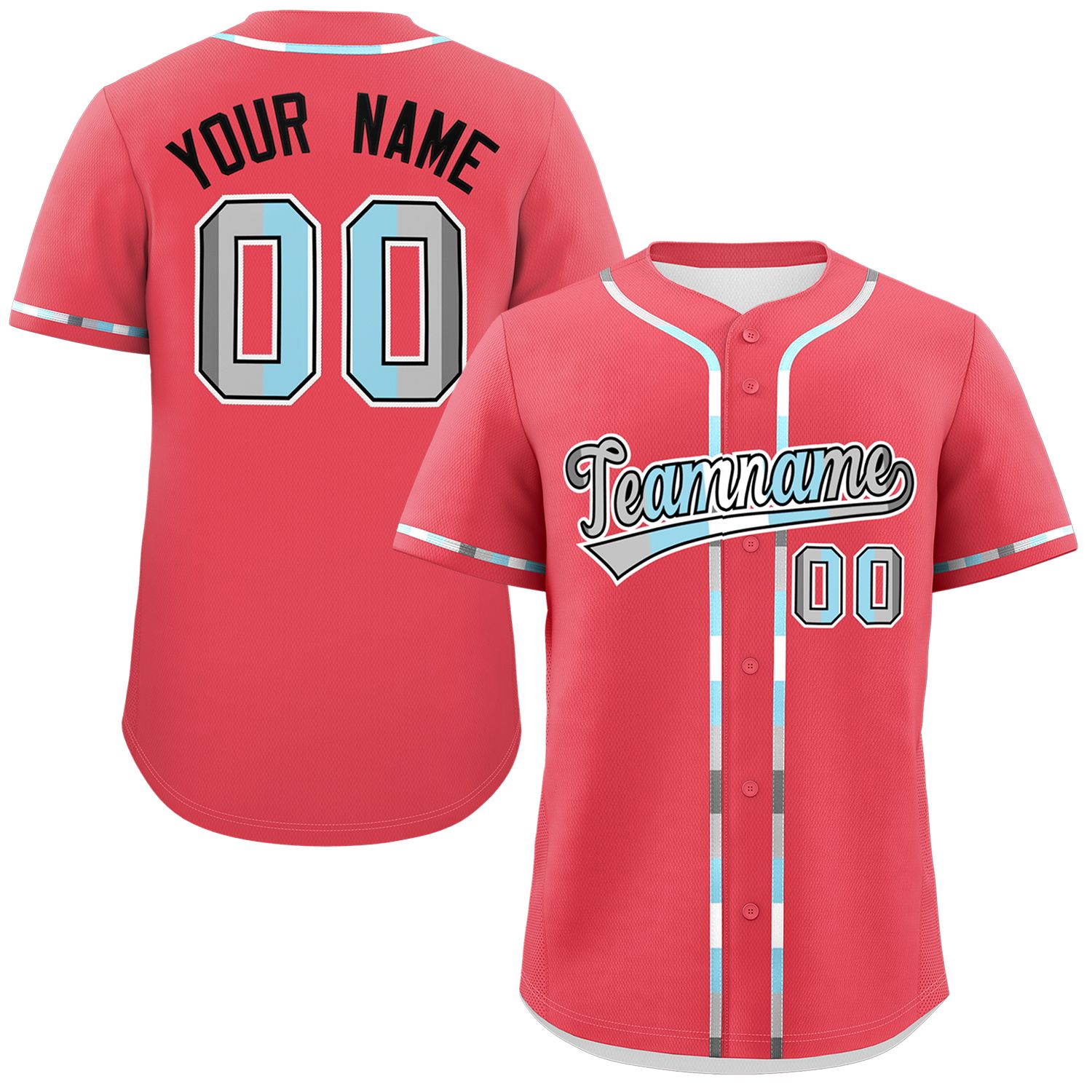 Custom Light Red Demiboy For Pride Month Classic Style Authentic Baseball Jersey