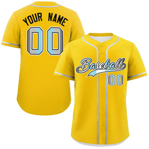 Custom Gold Demiboy For Pride Month Classic Style Authentic Baseball Jersey