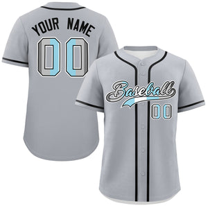 Custom Gray Demiboy For Pride Month Classic Style Authentic Baseball Jersey