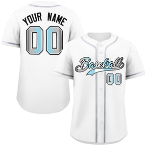 Custom White Demiboy For Pride Month Classic Style Authentic Baseball Jersey