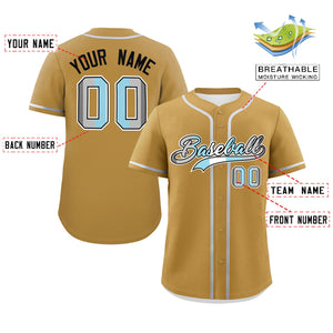 Custom Old Gold Demiboy For Pride Month Classic Style Authentic Baseball Jersey