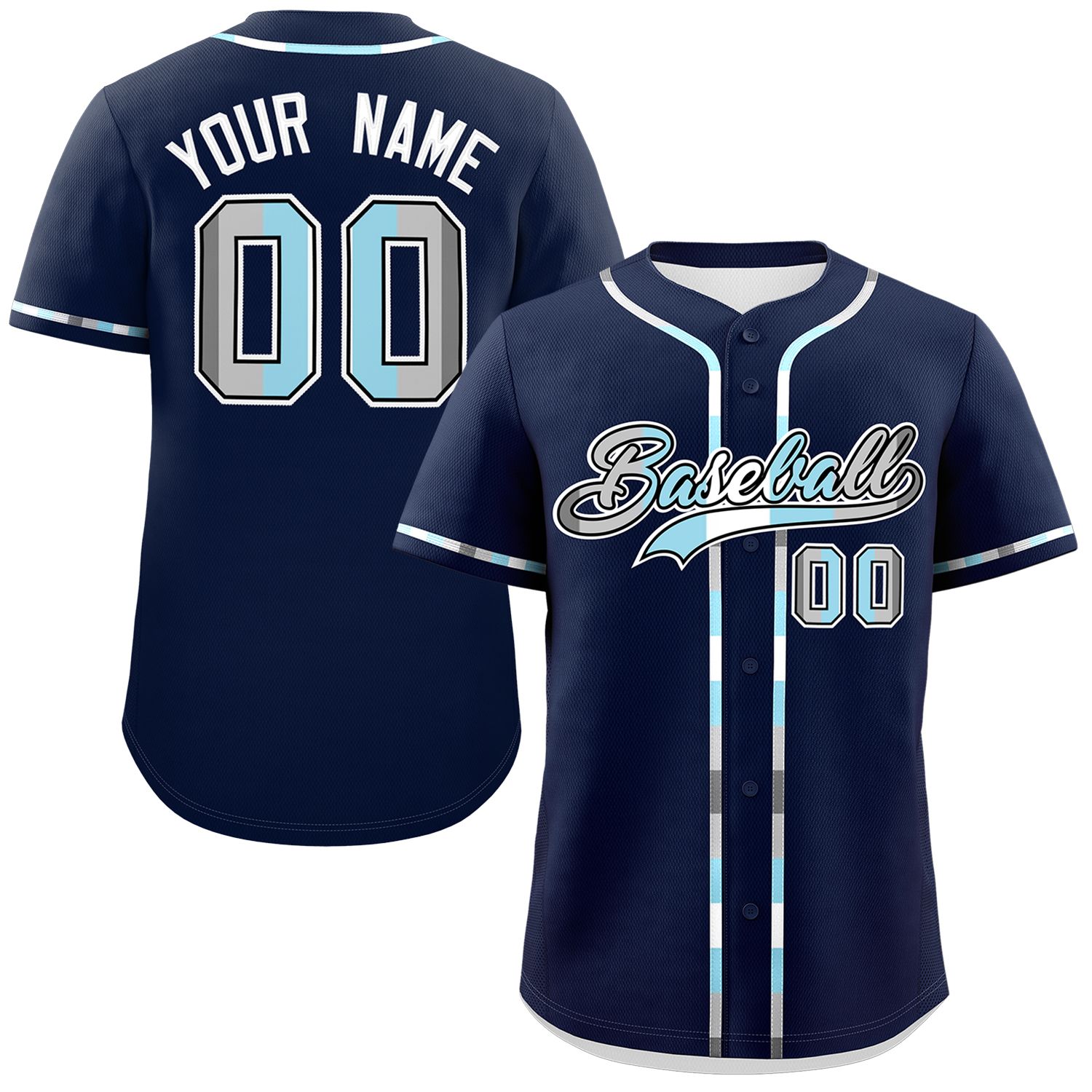 Custom Navy Demiboy For Pride Month Classic Style Authentic Baseball Jersey