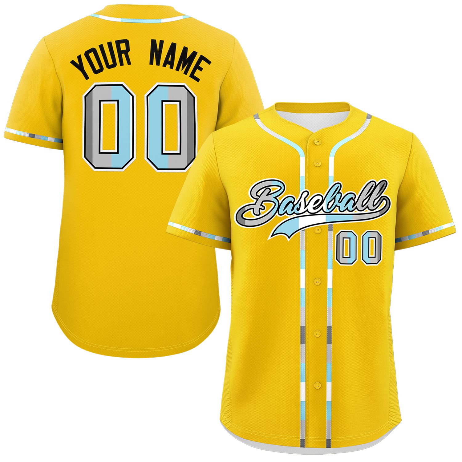 Custom Gold Demiboy For Pride Month Classic Style Authentic Baseball Jersey