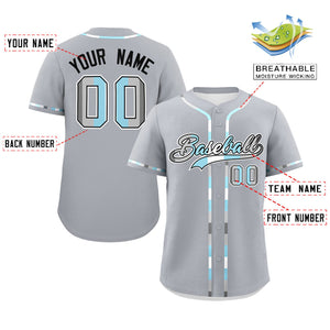 Custom Gray Demiboy For Pride Month Classic Style Authentic Baseball Jersey