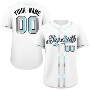 Custom White Demiboy For Pride Month Classic Style Authentic Baseball Jersey