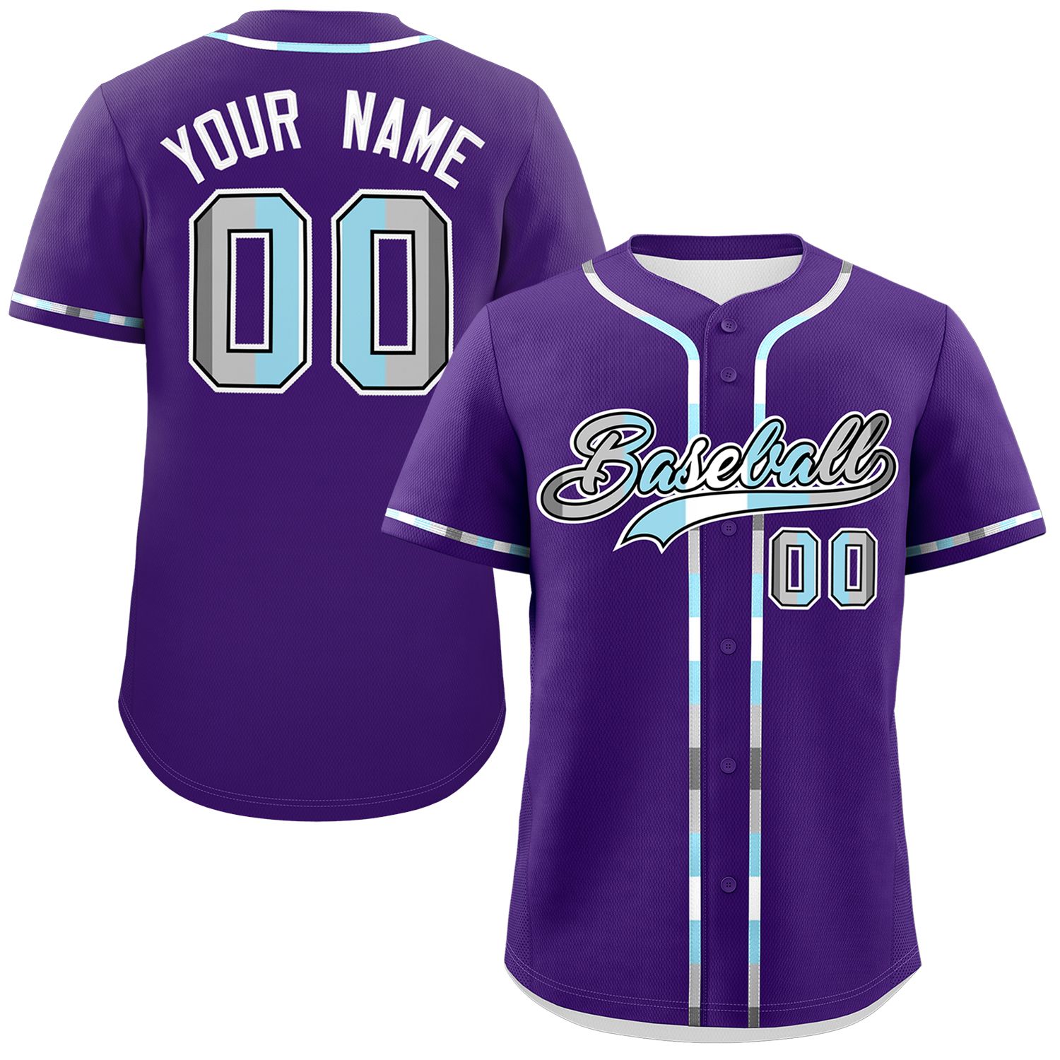 Custom Purple Demiboy For Pride Month Classic Style Authentic Baseball Jersey