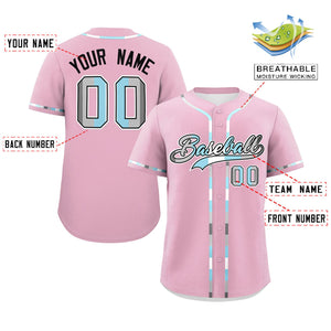 Custom Light Pink Demiboy For Pride Month Classic Style Authentic Baseball Jersey