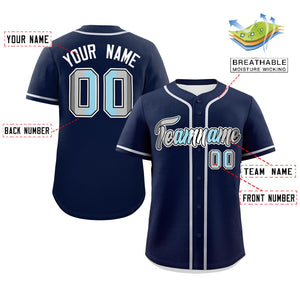 Custom Navy Demiboy For Pride Month Classic Style Authentic Baseball Jersey