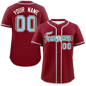 Custom Crimson Demiboy For Pride Month Classic Style Authentic Baseball Jersey