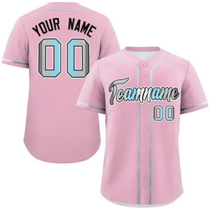 Custom Light Pink Demiboy For Pride Month Classic Style Authentic Baseball Jersey