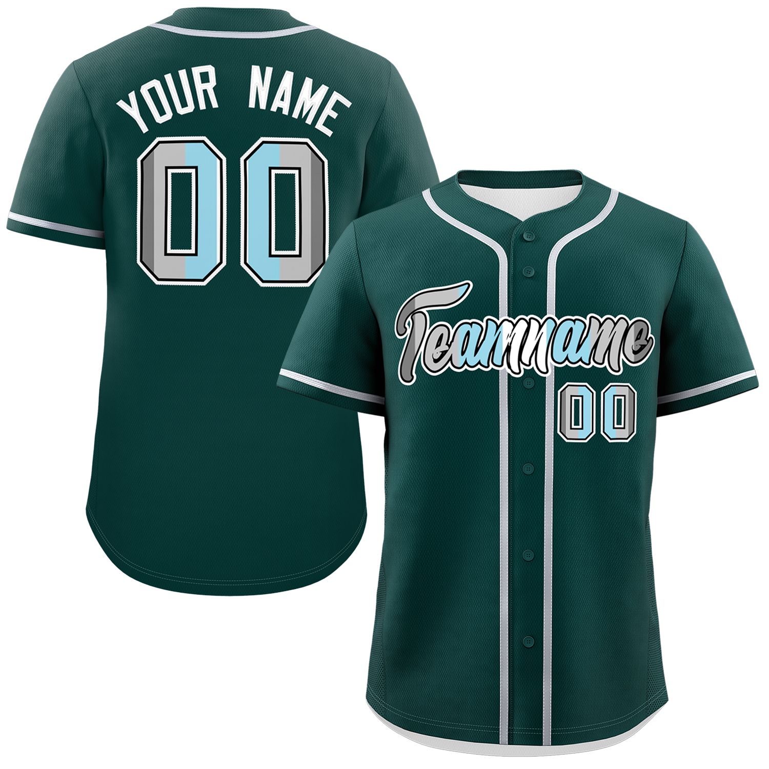 Custom Midnight Green Demiboy For Pride Month Classic Style Authentic Baseball Jersey