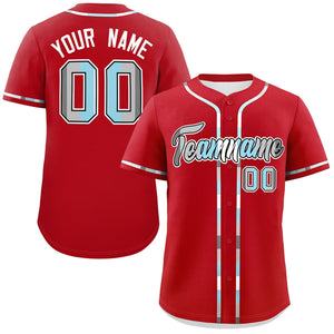 Custom Red Demiboy For Pride Month Classic Style Authentic Baseball Jersey